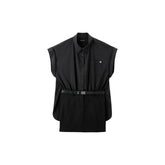 Women's Faux Two-Piece Blouse and Skirt Dress